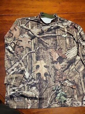 Russell Camo Shirt Mens XXL Mossy Oak Breakup Dri Power Pullover Base Layer 2XL - Image 1 of 4