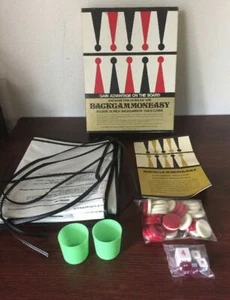 Vintage 1973 BACKGAMMONEASY bookcase game by Skor-Mor - 36" table cover complete - Picture 1 of 7