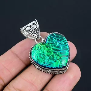 Joyería colgante hecha a mano de piedras preciosas de plata 925 de ópalo triple australiano - Imagen 1 de 4
