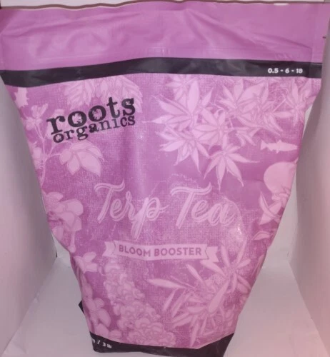 Roots Organics Terp Tea Bloom Booster saco de 3 lb 0,5-6-18 nutrientes para alimentos vegetais - Imagem 1 de 1
