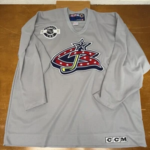Vintage Columbus Blue Jackets Jersey Mens 2XL Gray Hockey NHL CCM - Picture 1 of 13