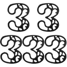  5pcs House Number Front Door Number Iron Wall Number Decor Hollow Number Sign