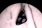 925 Sterling Silver snowflake obsidian solitaire pendant charm
