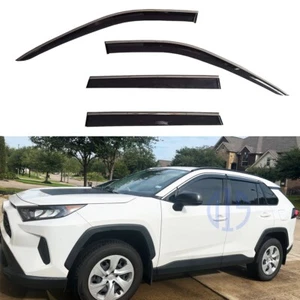 Tape-on PC Vent Visor Window Deflector Rain Guards for 2019-2021 2022 2023 RAV4 - Picture 1 of 5