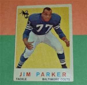 1959 JIM PARKER Baltimore Colts Topps Rookie #132 - Picture 1 of 2