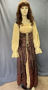 Brown velvet Lady in waiting costume "excellent condition" - adult medium - Picture 1 of 8