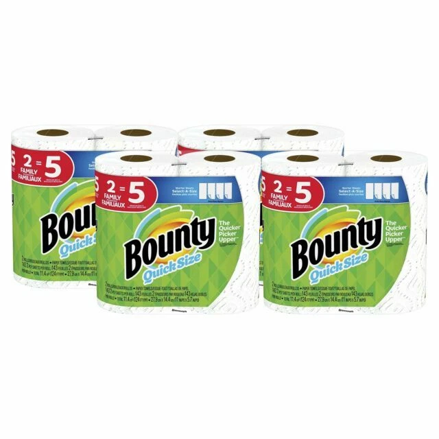 Bounty SG_B07MHJFRBJ_US Quick-Size White Paper Towels - 8 Pieces