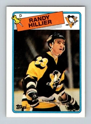 1988 Topps Hockey Card #158 Randy Hillier Pittsburgh Penguins - Image 1 of 2