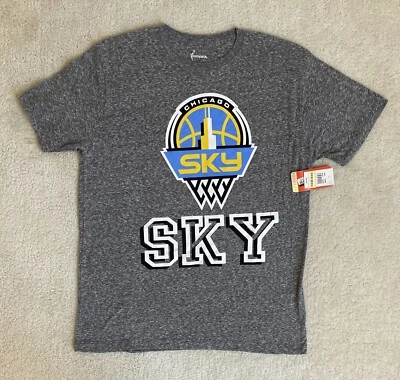 Camiseta gris manga corta unisex Chicago Sky Primary Logo talla L Foto 1 de 4