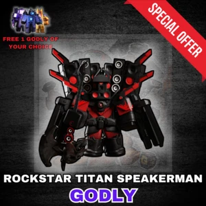 Roblox - Skibidi Tower Defense - Rockstar Titan Speakerman - Godly Tier - Picture 1 of 1