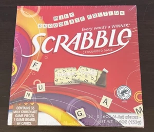 Scrabble Milk Chocolate Edition Chocolate Tiles Edible Game 33 Pieces 6/25 RARE! - Picture 1 of 3