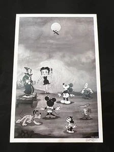 Chinese Spy Balloon UFO Betty Boop Cartoon Characters signed by artist Frank - Picture 1 of 7