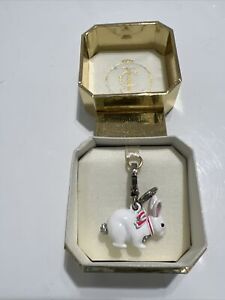 Juicy Couture Limited Edition 2012 Snow Bunny Rabbit Silver Crystal Charm