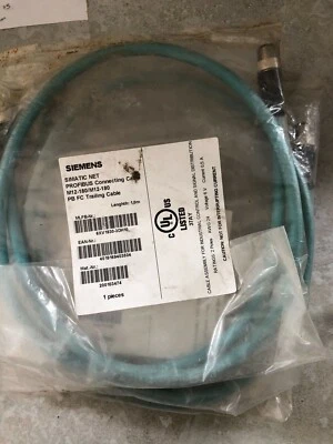 SIEMENS SIMATIC NET PROFIBUS CONNECTING CABLE M12-180 6XV18303DH10         K3091 - Image 1 of 3