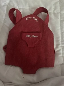 Bitty Baby Carrier 1995 Pleasant Company Red Denim Doll And Bitty Bear Carrier - Picture 1 of 4