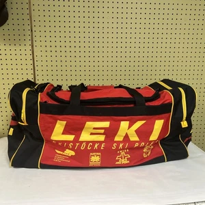 Leki Large Race Duffel Bag Black/Yellow/Red - XL Shoulder Strap Snow Winter - Picture 1 of 8
