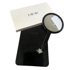Christian Dior Black Quilted Handheld Mirror New in Box - Picture 1 of 6