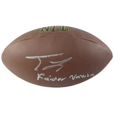 Tre Tucker Signed Wilson Football Las Vegas Raiders Raider Nation BAS Witnessed - Image 1 of 4