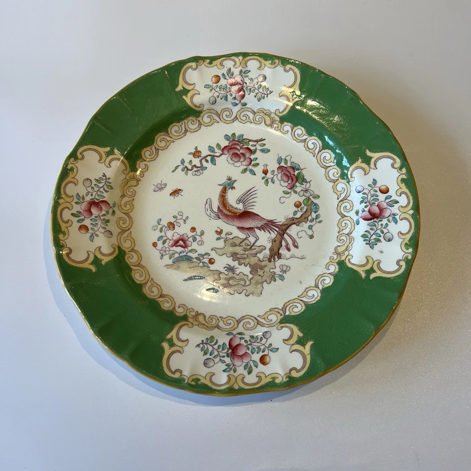Antique Minton Cockatrice 26cm Dinner Plate England 19th Century Bone China - Image 1 of 4