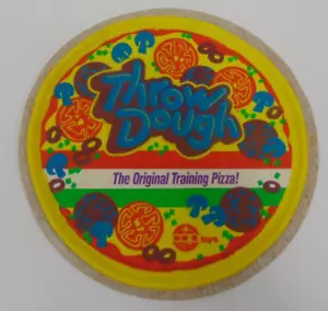 ¡Pizza de entrenamiento oficial original de 1990! THROW DOUGH 13" goma de silicona única de difícil encontrar - Imagen 1 de 5