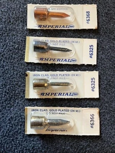 Imperial Iron Clad Gold Plated Soldering Iron Tips 6366 - 2 x 6325 - Copper 6368 - Picture 1 of 2