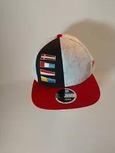 New Era 9Fifty Snapback Cap Hat World Map White Red One Size Fits All Adult - Picture 1 of 7