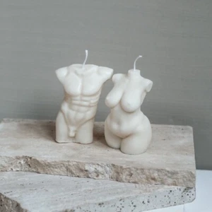 BODY CANDLE DUO: 2 Body Candles Candela Corpo Donna + Candela Corpo Uomo - Foto 1 di 3