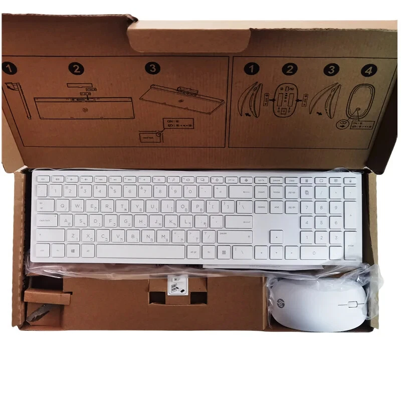 Hebrew layout Wireless keyboard and mouse set for HP TPC-C002K TPC-C001M - Image 1 of 4