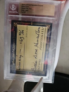 Autografo 2010 taglio foglia firma Encore Auto Billie Dove #d 3/28 - Foto 1 di 2