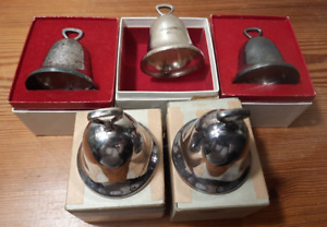 Vintage Reed & Barton Silver Plate Christmas Bell in Original Box ~ Dated