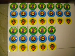 Vintage Lot Of 36 Large 3" Insect-Themed Positive Behavior Stickers 3 Designs - Picture 1 of 5