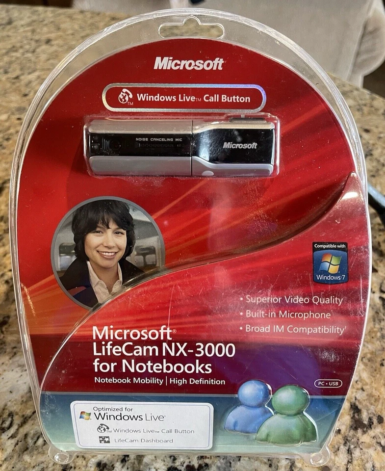 Microsoft LifeCam NX-3000 USB Notebook Cámara web 1,3 megapíxeles, sellada. Foto 1 de 1