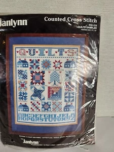 Janlynn New Quilts Sampler Counted Cross Stitch Kit #50-519 14" x 16" Complete - Picture 1 of 5