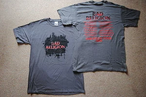 BAD RELIGION HOLLYWOOD EUROPEAN TOUR 2008 T SHIRT NEW OFFICIAL NEW MAPS OF HELL - Picture 1 of 5
