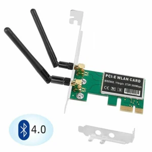 Mini PCI-E Express vers PCIE Adaptateur sans fil 2 Antenne WiFi PC de bureau - Photo 1/7