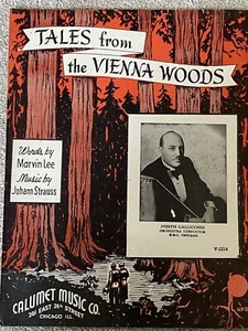 1939 TALES FROM THE VIENNA WOODS Sheet Music GALLICCHIO by Strauss with Lyrics - Picture 1 of 9