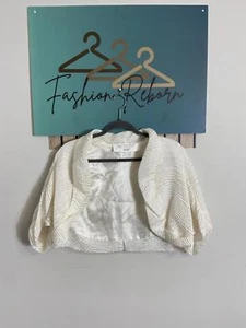 Designer David Szeto Elegant Ivory silk Shrug bolero ONE Size #825 - Picture 1 of 11
