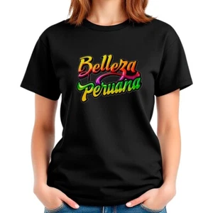 NWT Belleza Peruana Peruvian Peru Chicha Style Women's Short Sleeve T-Shirt - Picture 1 of 9