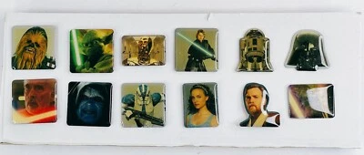 Juego de 12 insignias prendedores de la Guerra de las Galaxias Lucasfilm Ltd 2005 Episodio III Limited Japón Foto 1 de 4