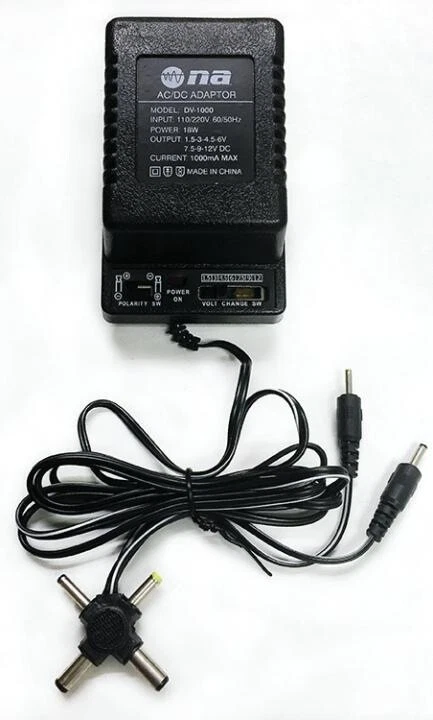 12 Volt Universal Power Supply 1 Amp AC DC Wall Plug 1.5v 3v 4.5v 6v 7.5v 9v 12v - Image 1 of 1