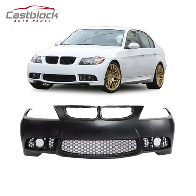 适用于 2005 - 2008 宝马 3 系列 E90 E91 轿车 M3 风格前保险杠完整车身套件 — 第 1/4 张图片