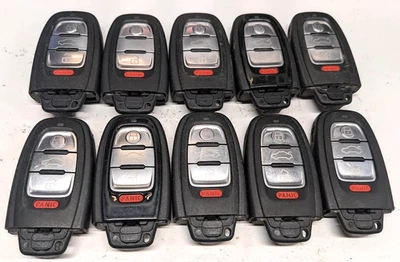 LOT OF 10 OEM AUDI SMART KEY FOB LOT KEYLESS ENTRY FOB LOT  IYZFBSB802  4 button - Image 1 of 4
