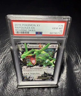 PSA 10 2015 RAYQUAZA EX 75 ROARING SKIES X Y - Image 1 of 4