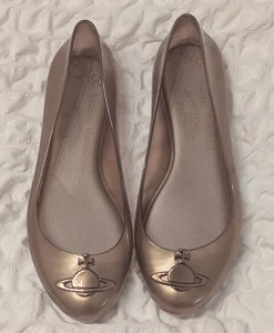 Vivienne Westwood Woman's Melissa Shoes Rose Gold Size UK 5 - Picture 1 of 6