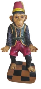 Monkey/Chimpanzee Butler Tray Holder Figurine 12" high. - Picture 1 of 8