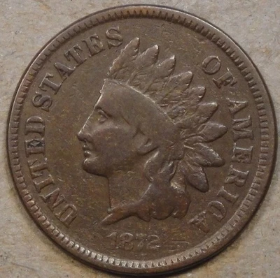 1872 Shallow N's Rev. Indian Head Cent as Pictured L2 - Image 1 of 2