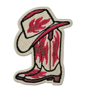 Cowgirl Boots and Hat - Embroidered Patch - Picture 1 of 4