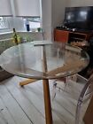 Round Glass Dining Table 106cm - Must Go!