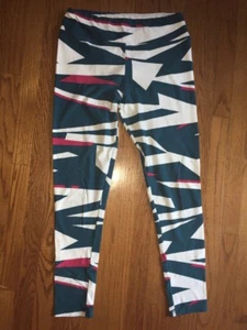 LULAROE TC Tall Curvy Womens UNICORN LEGGINGS GEOMETRIC FUN CAMO STRIPE DESIGN - Picture 1 of 3