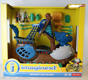 Fisher-Price - Imaginext - Serpent Pirate Ship - con muchos accesorios